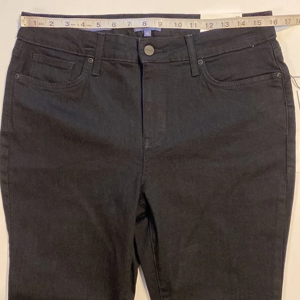 NYDJ SZ 10 Black Denim Skinny Jeans New D31 - Picture 13 of 16